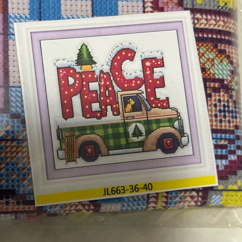 ✨New✨ DIY: Stamped Cross Stitch Kit (11 Count) -PEACE